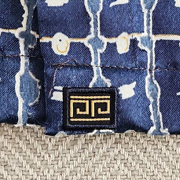 VTG 90s Pelle Pelle Marc Buchanan Men's Shirt 3XL Geometric Print Button-Up Blue - Picture 6 of 14